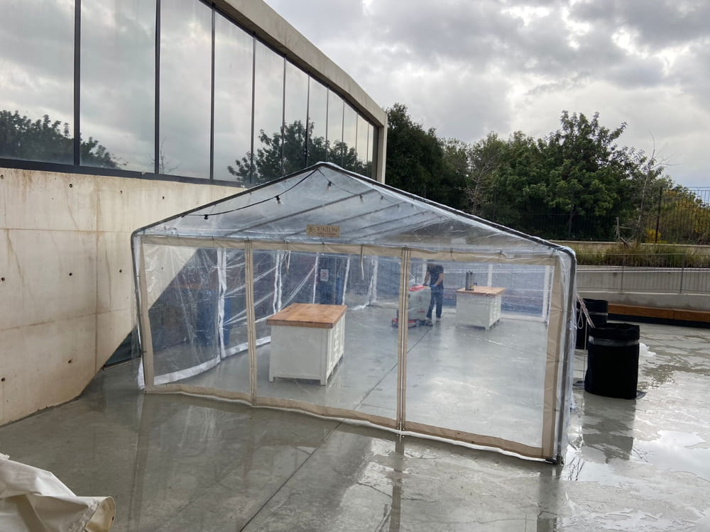 אוהל שקוף ברזל 5X10